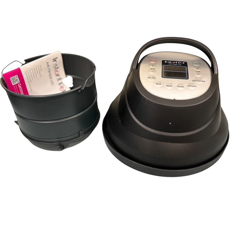 Instant Pot Air Fryer Lid 6 Qt 5.7L Black Digital Multi-Cooker with Booklet